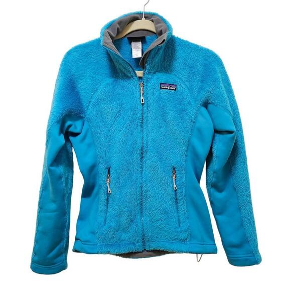 Patagonia Blue Tourquise XS W's Fuzzy fleece jacket. Polartec. Thermal Pro. - Picture 1 of 16